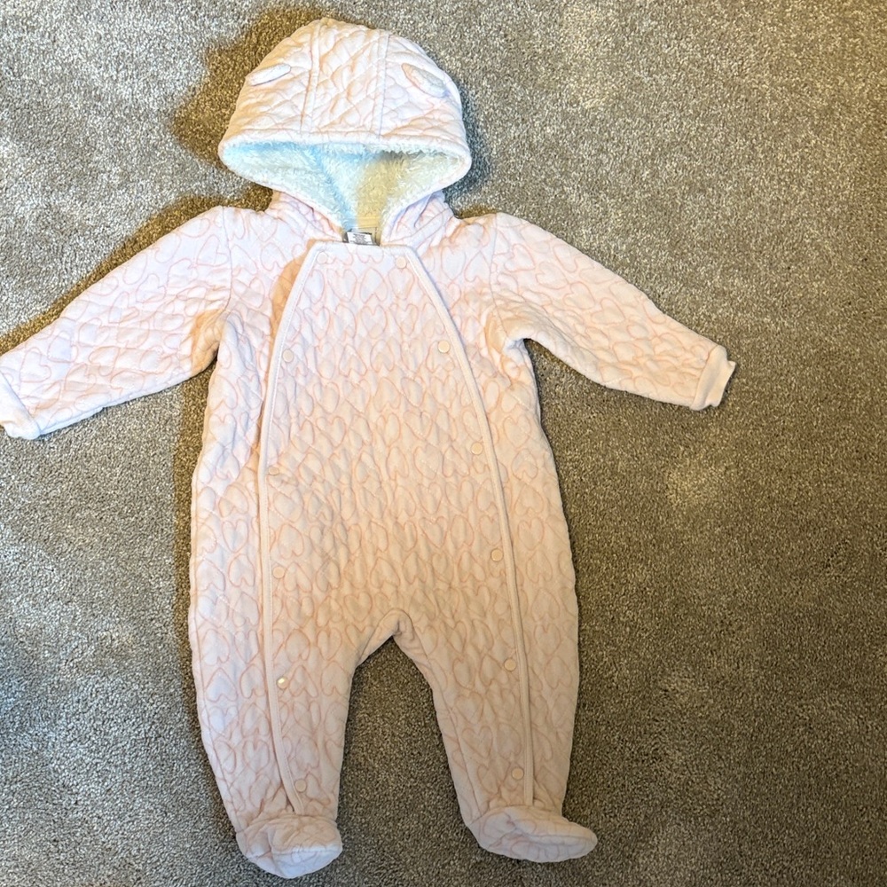 Nordstrom Pink Quilted Kids Footie